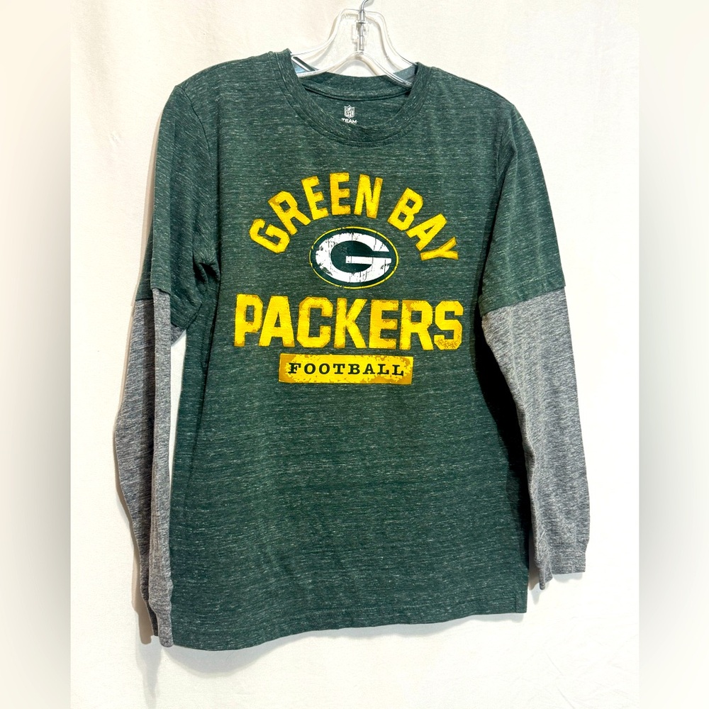 Youth GB Packers Long Sleeve Top Size Large 14/16